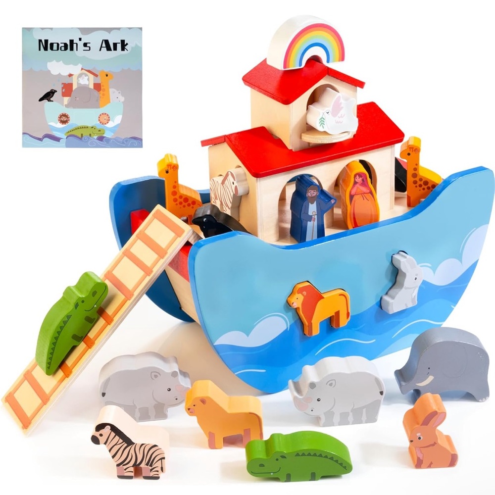 Wooden Noah's Ark Playset